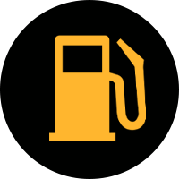Als het brandstofpeil van de auto laag is, zal dit lampje gaan branden. Je kunt aan het icoontje zien aan welke kant de tankdop van je auto zit. Als het brandstofpeil van de auto laag is, zal dit lampje gaan branden. Je kunt aan het icoontje zien aan welke kant de tankdop van je auto zit.